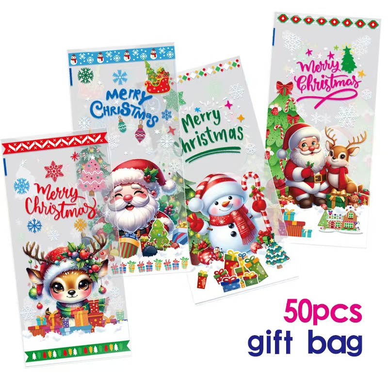 Cross-border arco iris unicornio bolsa de dulces impresión de dibujos animados opp pidiendo bolsa de azúcar bolsa de embalaje de pan de plástico