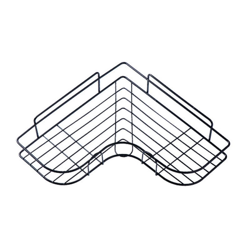 Estante de almacenamiento triangular sin perforaciones cocina baño estante de almacenamiento baño esquina montado en la pared estante de almacenamiento multifuncional