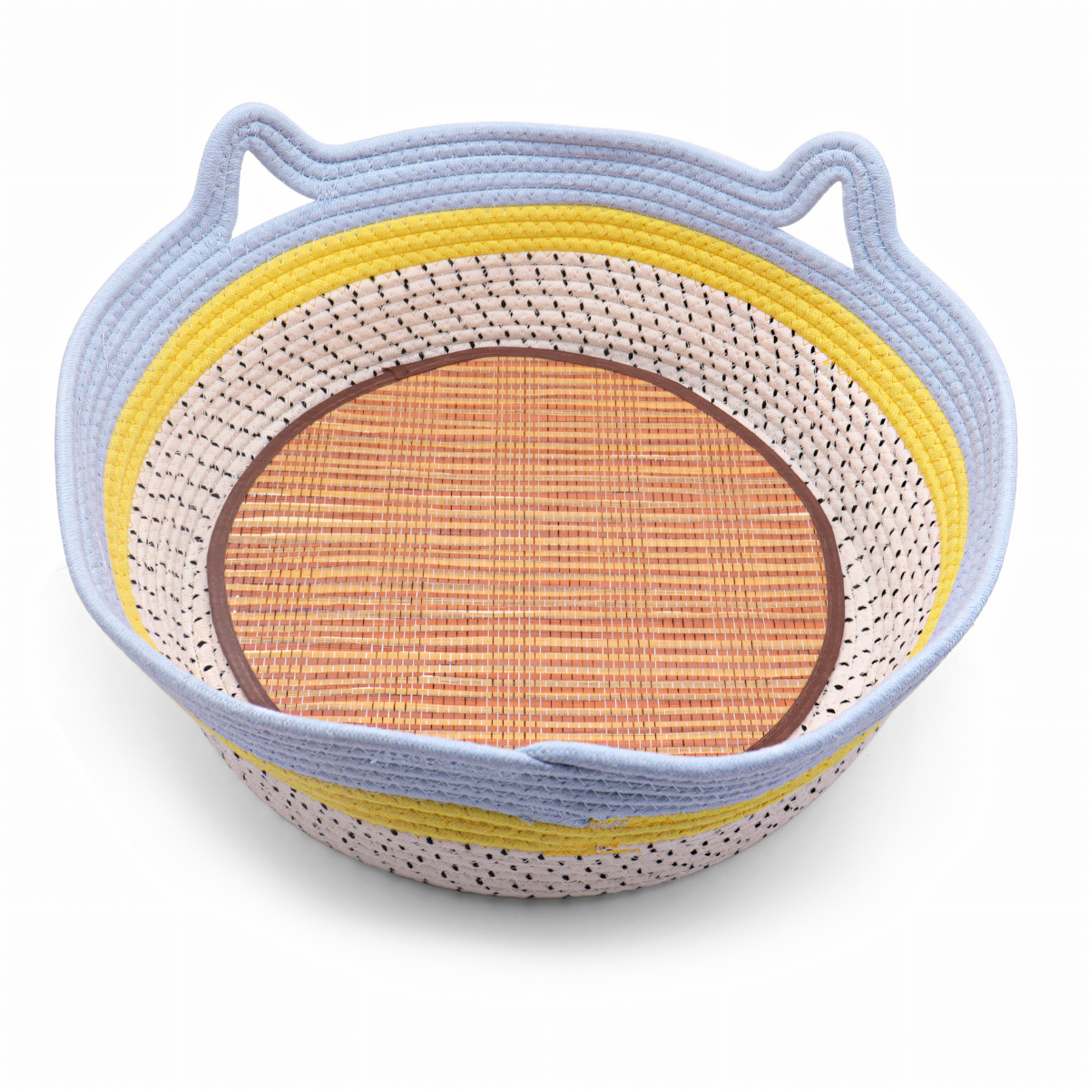 Cama tejida para gatos Four Seasons Cama universal para mascotas Algodón y lino Desmontable y lavable Cama para gatos Almohadilla para dormir Cama para perros Nido fresco de verano