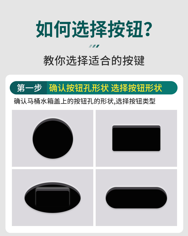 Starting point: Replace the flush button of the toilet tank accessory with the double-press household toilet press switch undefined