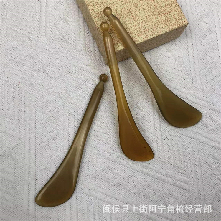 Horn Gua Sha Massage Stick 12cm Acupoint Facial Eye Tool for Meridian Care key features