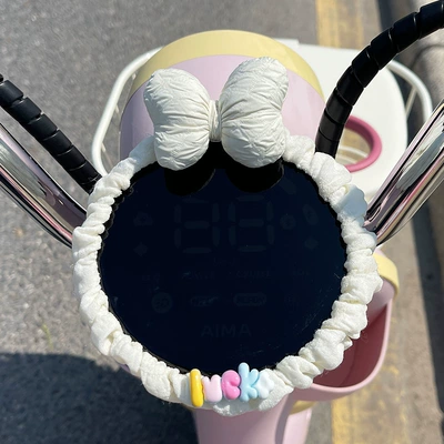 Motorcycle Safety Supplies Protective Cover Decoration for Tailing - off-white-bow-protective-case