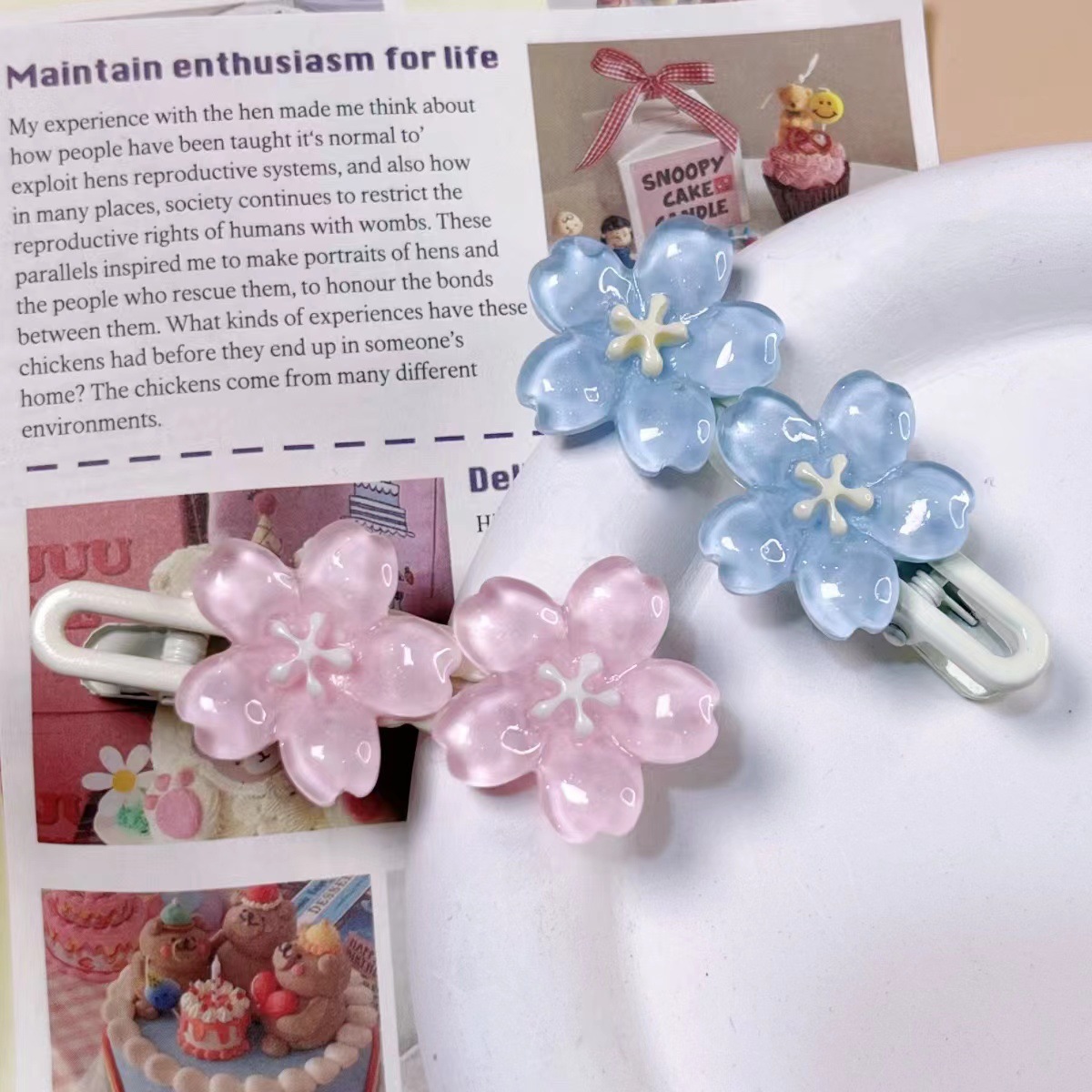 사쿠라 머리핀 [혼합머리]