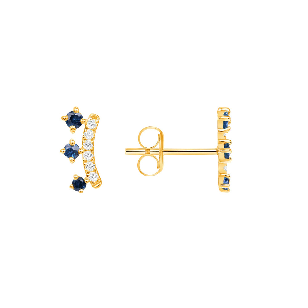 Fashion Geometric Sterling Silver Plating Zircon Ear Studs 1 Pair