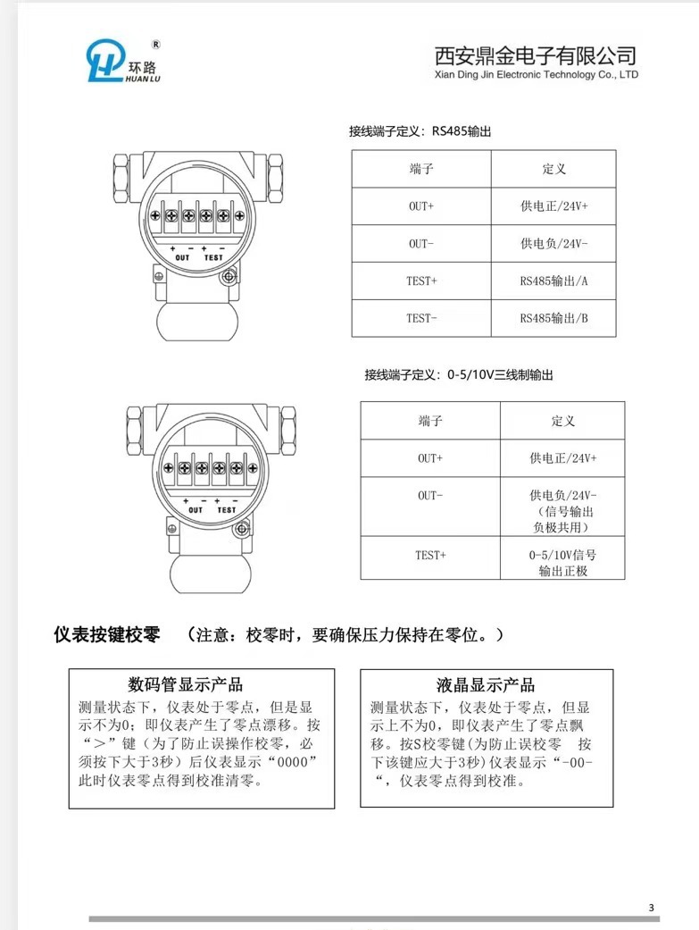 HL-YB601--3数显压力变送器