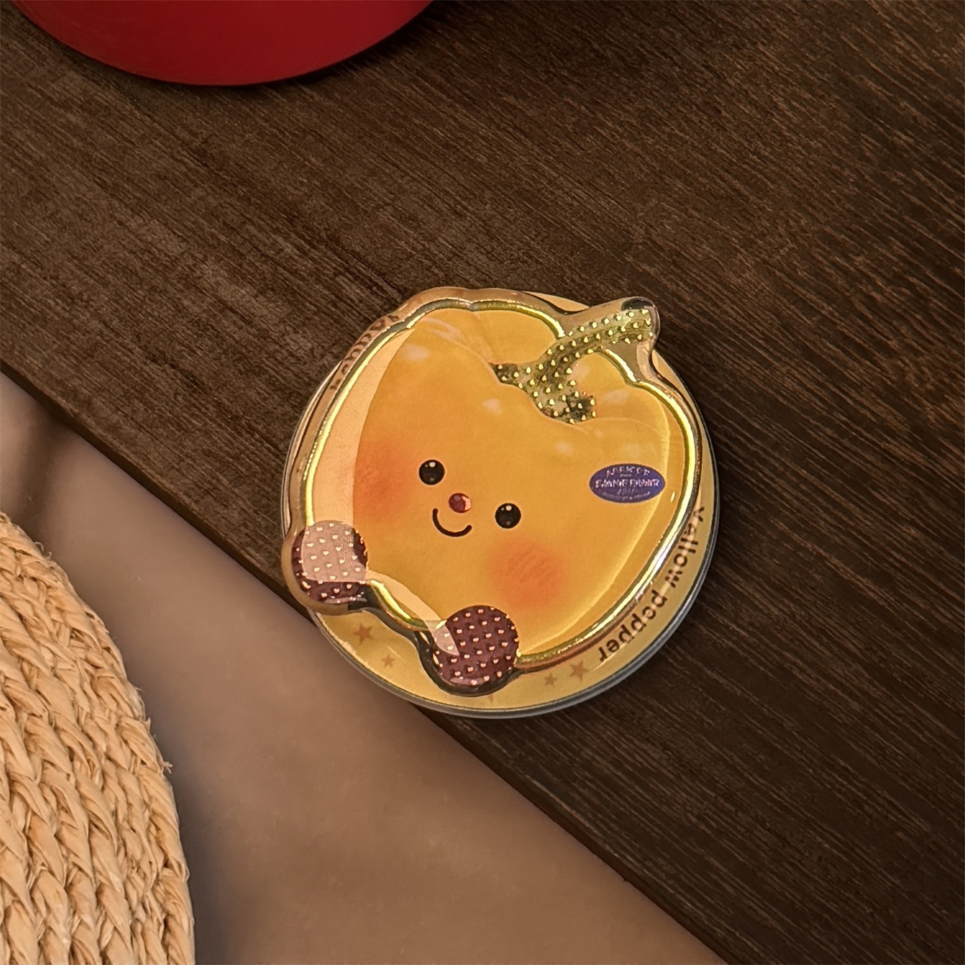 Cartoon vegetal de oro de lipa Magsafe succión magnética soporte de airbag portátil retráctil personalidad avanzada