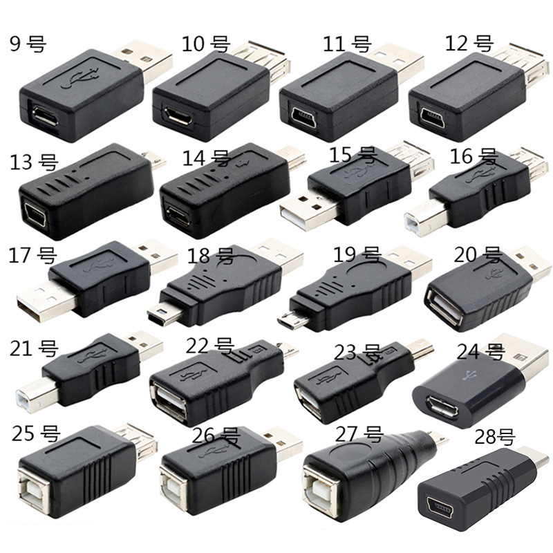 USB Adapter Mini USB to USB Male Micro Female to USB Male Android Data T-Port Converter