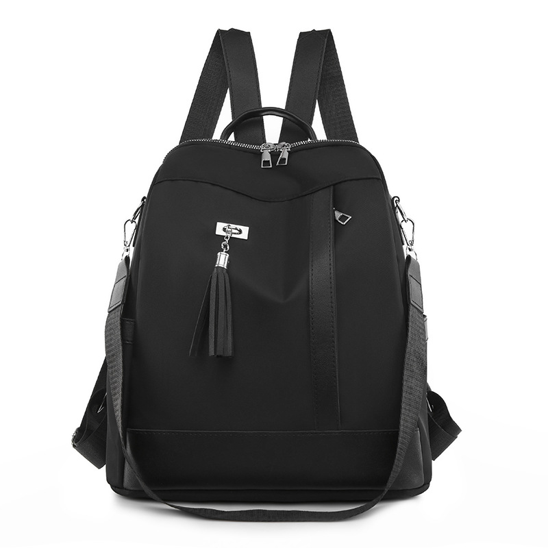 2023 otoño nuevas señoras casuales mochila de tela Oxford borla de moda mochila pequeña multifuncional mochila escolar al por mayor