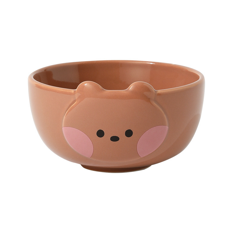 LINE FRIENDS陶磁器の碗の家庭用のかわいい漫画の食器の碗のスープの碗の朝食の果物のサラダの碗の仕事の茶碗|undefined