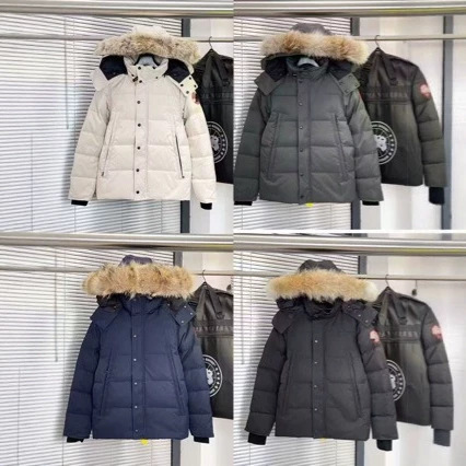 Foreign Trade Canada Goose down Jacket, 29 Styles, Canadian Wyndhaw Men's Parka with Wolf Fur Collar, Outdoor Casual Versatile Foreign Trade Canada Goose down Jacket, 29 Styles, Canadian Wyndhaw Men's Parka with Wolf Fur Collar, Outdoor Casual Versatile
