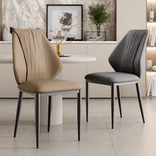 轻奢高级餐椅家用商用餐厅餐桌椅子靠背出租房现代简约意式软包椅