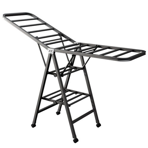 Hanging Rack Floor-standing Foldable Indoor Drying Rack Sun Rack Carbon Steel Wing-type Blanket Drying Rack Gadget Mobile Clothing Rack