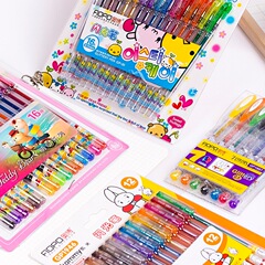 奧博GP-30閃光水彩筆套裝多款 16色閃光中性筆 熒光筆 閃光筆卡裝