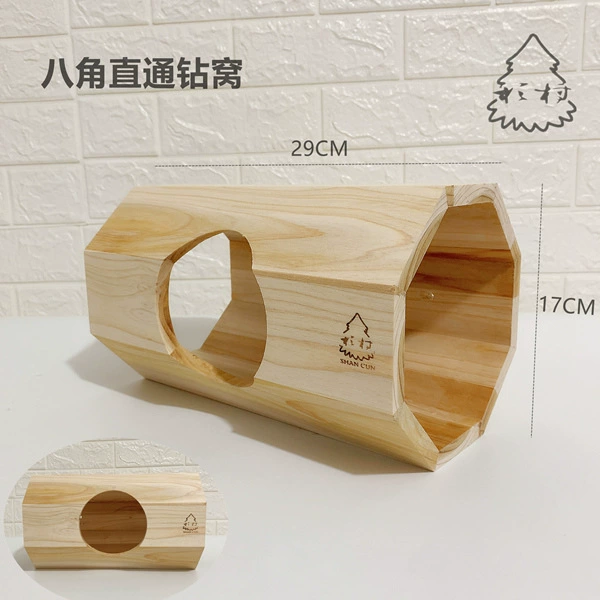 Тоторо Кабинет Клетка Деревянное Гнездо Дракона Кошка Деревня Шан Бамбуковый Гвоздь Гнездо для домашних животных Восьмиугольное Прямое Гнездо для сверления W30