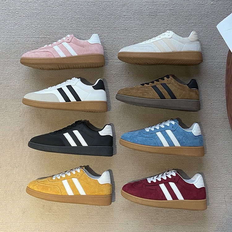 Soft leather version ~ retro round head couples training shoes 2025 spring new Joker breathable lightweight Forrest Gump sneaker
