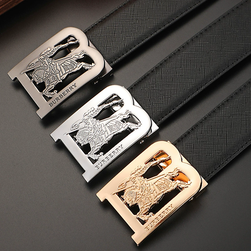 (Cross-border trading), trousers, double-sided belt, fashionable denim universal suit, genuine leather, simple and elegant design