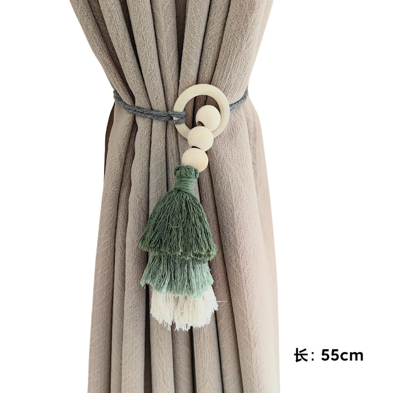 Correas de cortina Tronos de borla de viento simple transfronterizo Accesorios de cortina de gasa Fijo Multicolor Ajuste cuerda de almacenamiento ajustable image 11