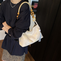 新しい中国風トートバッグ、女性用高級ハンドバッグ、多用途でファッショナブルなニッチなシンプルな脇の下バッグ、女性用ショルダーバッグ