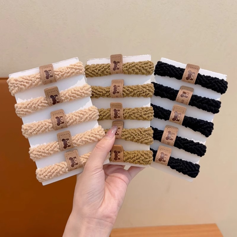 Niños de color café leche de banda de goma de alta elasticidad anillo de cabello de niña corda de cabello gruesa y gruesa corda de cabello duradera