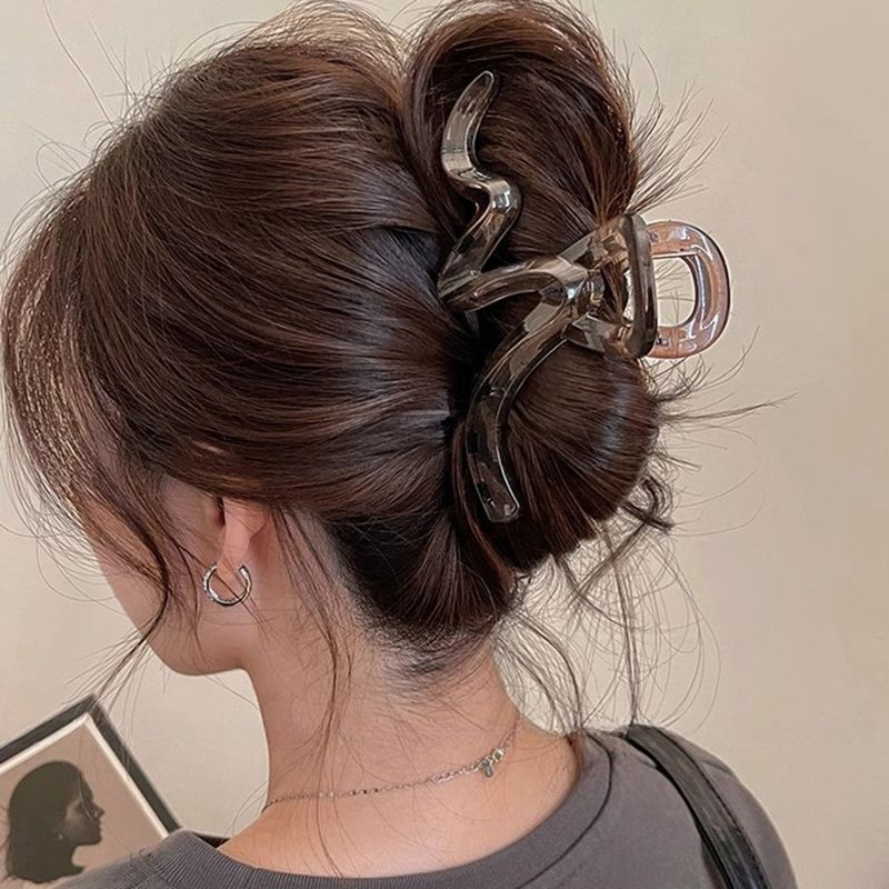 Clip de cabello refinado coreano para mujeres de alto nivel agarrar clips de cabello de tamaño grande detrás de la cabeza de cabello de tiburón clip de cabello lote de cabello