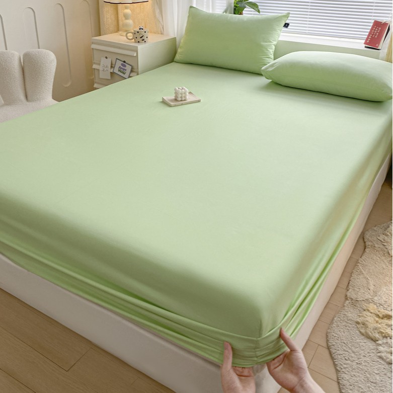 2025 nueva ropa de cama de una sola pieza de algodón 100 funda de cama de algodón con todo incluido cubierta protectora de colchón pieza individual de tres piezas 2