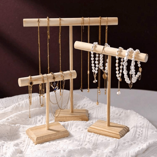 Earring Cord Bracelet Accessory Hook Stand Wooden Display Rack Live Streaming Cross-border Bestseller Label