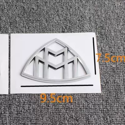 Car logo Car Logo S-Class Tail Logo - maybach-side-emblemsilver-single-pack-large-size-7595-cm
