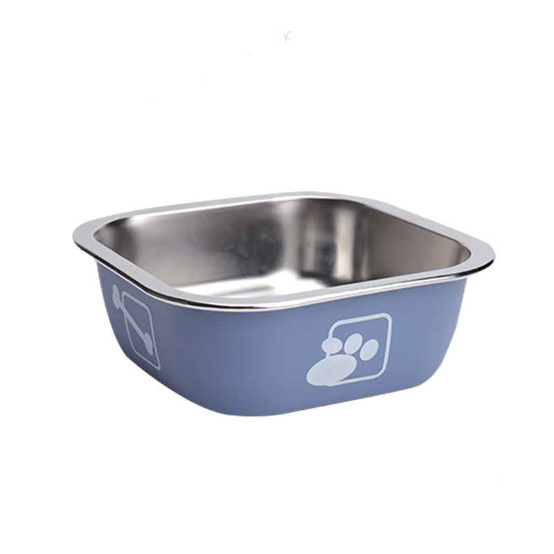 Perro Tazón de acero inoxidable gato tazón antidetonante perro antideslizante Tazón de arroz gato beber tazón para mascotas gran capacidad alimentador de mascotas