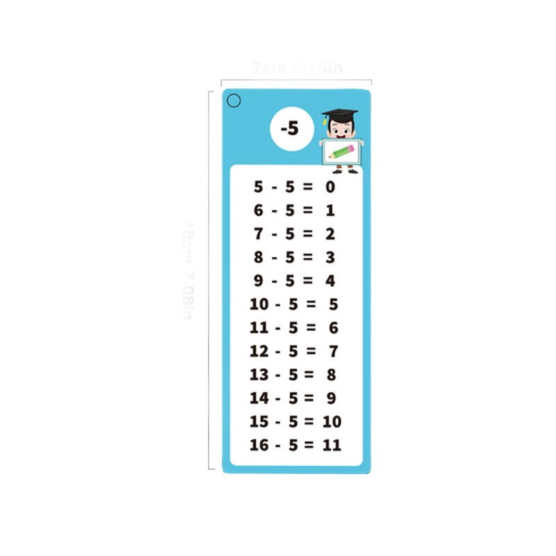 Learning card for teaching maths, flash card, children's practice, teaching aids, 3-12 years, addition and subtraction, multiplication and division
