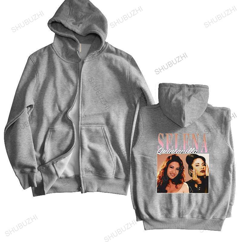 Homme cotton hoodies TOPS SELENA QUINTANILLA zipper Men