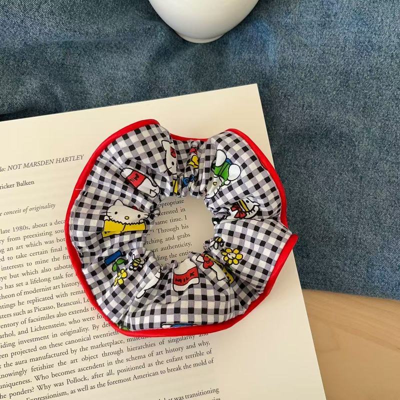 新款韩系猫咪发圈甜美可爱马尾气质大肠头绳简约设计少女发饰发绳|undefined