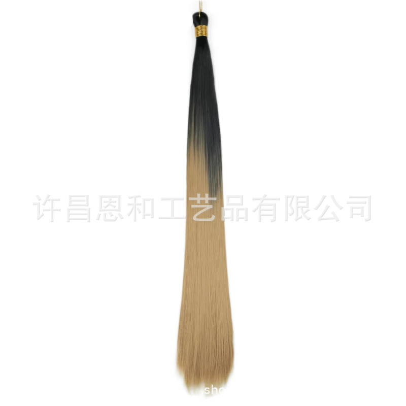 跨境欧美无痕接发脏辫长直发发把高温丝假发straight bulk hair|undefined