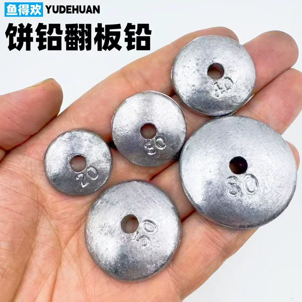 Flip Hook Lead Sinker, Round Lead Sinker, Flat Lead Sinker, Sea Rod Flip Hook, Flip Lead Sinker, Casting Rod Flat Lead Sinker, Fishing Gear