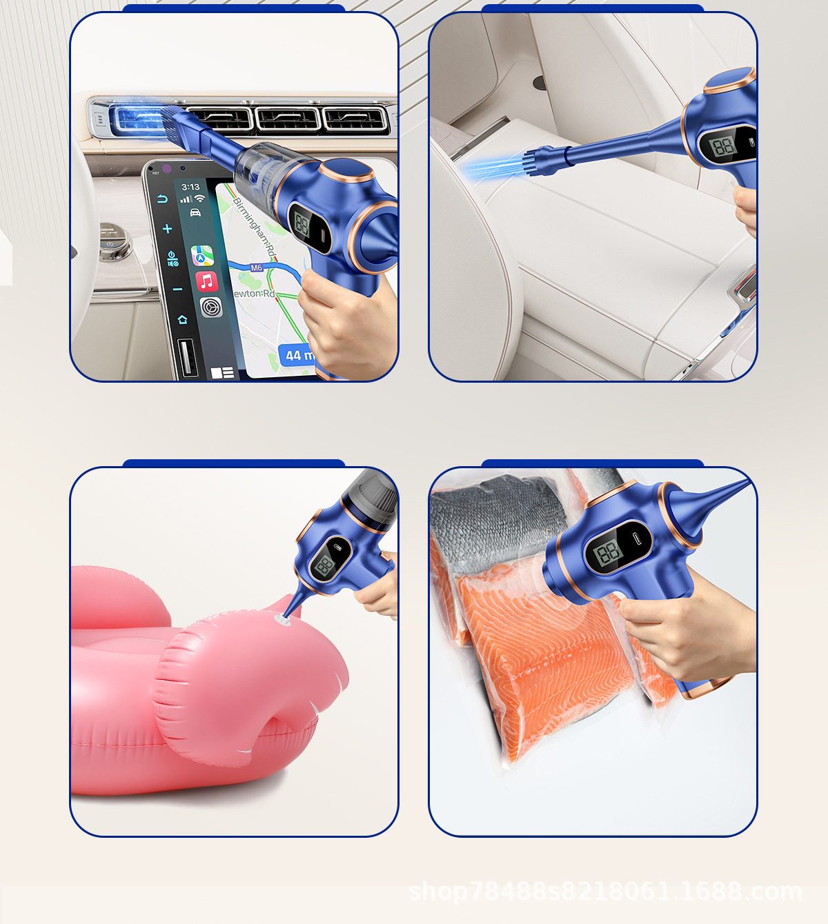 Factory Direct Supply Vacuum Cleaner Wireless Portable High Suction Vacuum Cleaner Car Home Blowing and Suction All-In-One Mini Dust Blower
