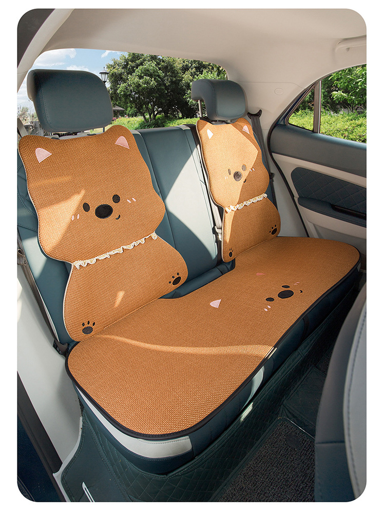 Suitable for Xpeng Monam03 Qin Plus Mg4 Song Pro Car Seat Cushion Half-Pack Cartoon Breathable Seat Cushion