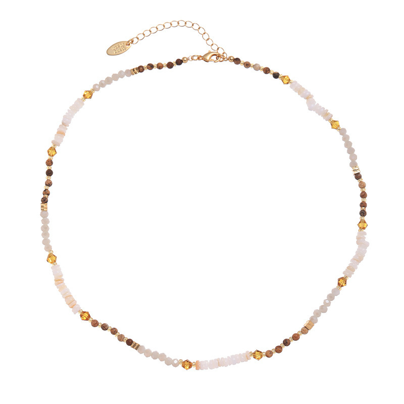 Simple estilo ligero lujo chaîne de bolas caliente nicho universal hermoso diseño de colgante de piedra solar nuevo collar mujer image 7