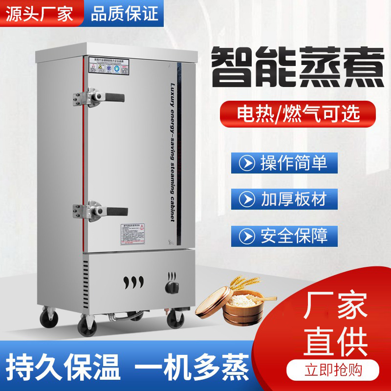 商用蒸饭柜电蒸箱食堂大小型燃气蒸饭车米饭包子全自动蒸柜蒸包炉