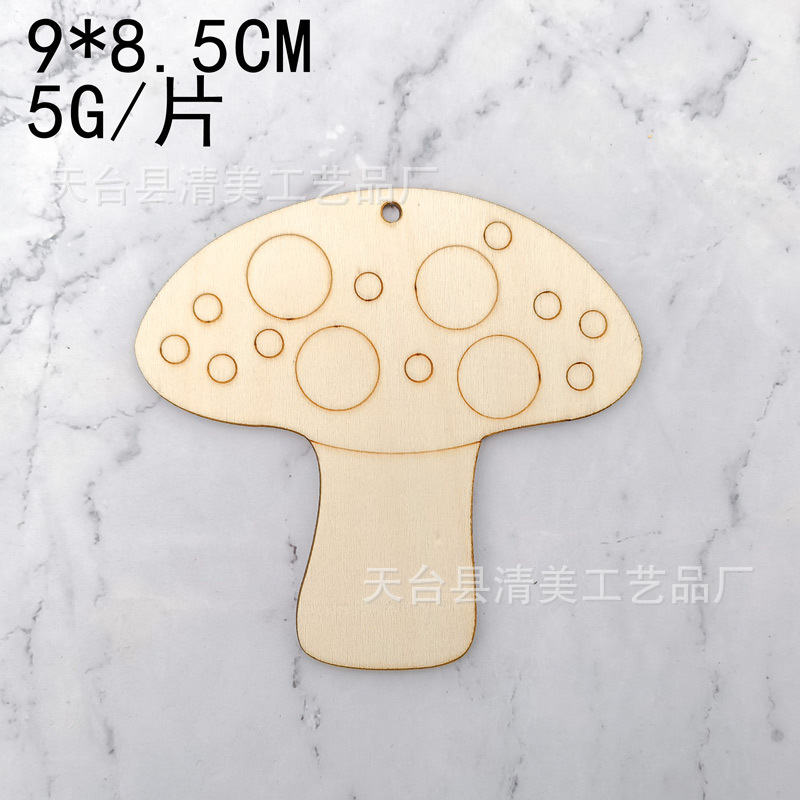 Madera de dibujos animados planta insecto pieza de madera colgante decoración niños pintado a mano material de pintura de bricolaje