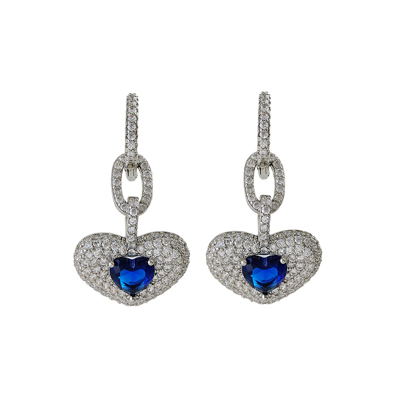 Elegant sophisticated earrings with zircon