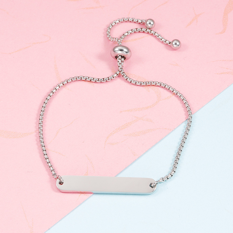 1 Piece Quantity Daily Occasion Vintage Style Solid Color 304 Stainless Steel Chain-free Bracelets In Bulk