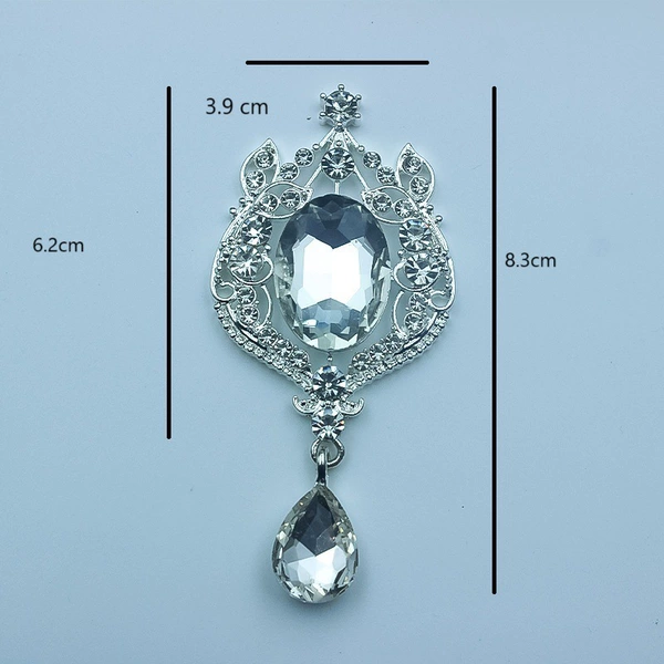 Silver bottom white diamond white glass