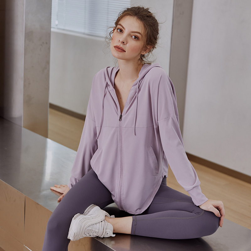 Sports Outwear Women's Autumn and Winter Quick-Drying Loose Top Cardigan Running Suit Yoga Long-Sleeved 2025 New Fitness Wear