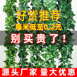 仿真藤条葡萄叶人造藤蔓绿色植物藤条管道装饰遮挡绿植条店面装饰