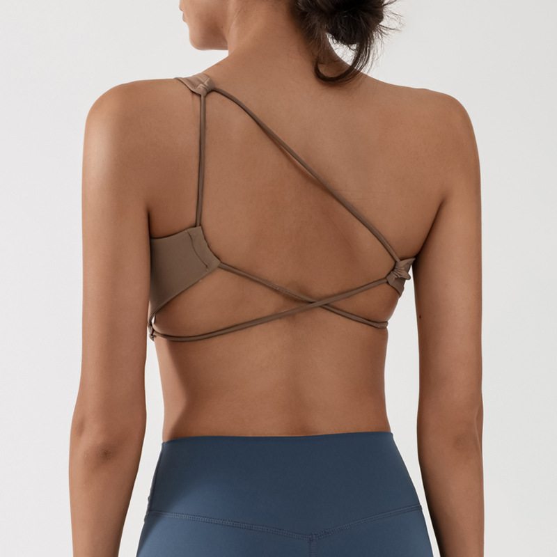 Europa y los Estados Unidos deportes transfronterizos chaleco de acondicionamiento de la belleza de la espalda con cojín de pecho de secado rápido de una pieza de sujetador