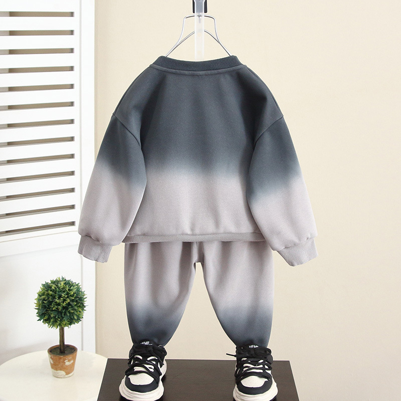 5996 Traje de suéter para niños 2024 Otoño Nuevo estilo Ropa deportiva para niños y bebés Suéter de primavera y otoño para niños