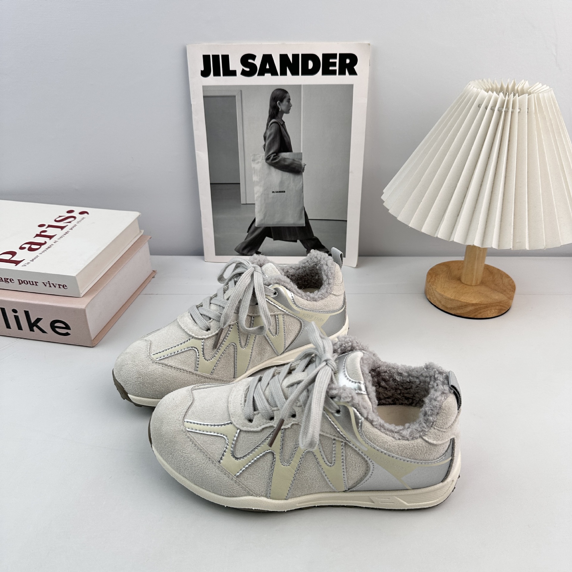 Yuanbo 2025 invierno nuevo estilo de moda casual zapatos deportivos ligeros zapatos de carrera de algodón de entrenamiento universal