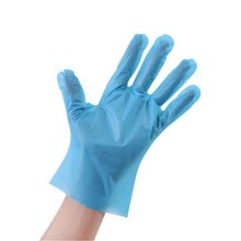 跨境一次性TPE食品级手套蓝色弹性家务美发美甲加厚餐饮手套批发