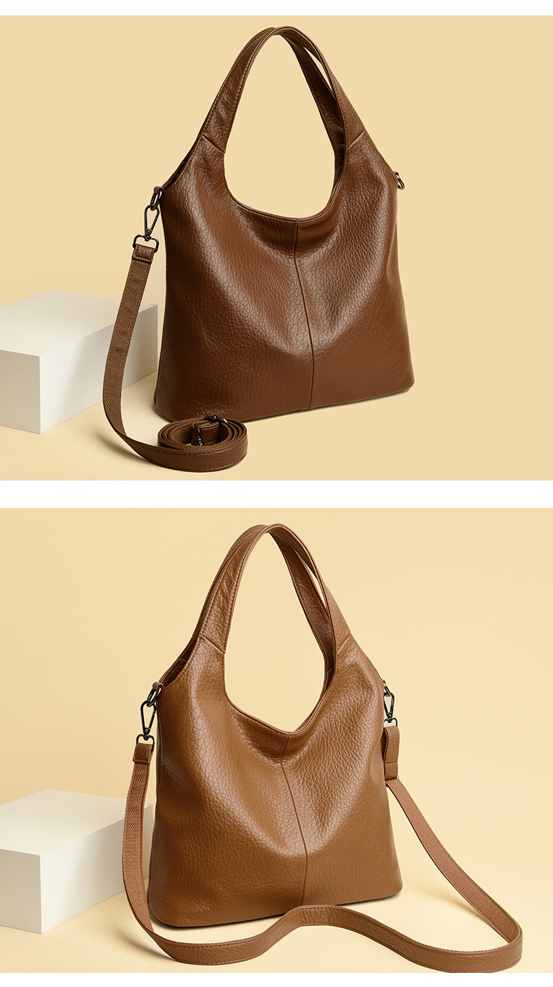 Borsa da donna, borsa nera grande, nuova borsa tote da donna, borsa versatile sotto le ascelle, borsa a tracolla monospalla di grande capacità_voghion.com