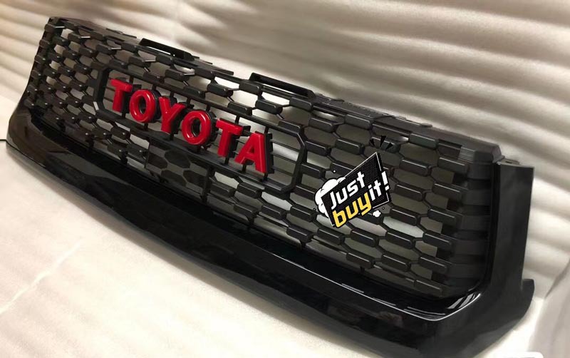 Suitable for 14-21 years Toyota Tantu modified TRD medium Net red standard Net bright black front medium net front face accessories