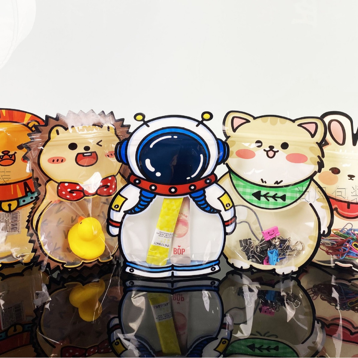 异性动物自立袋烘焙食品自封袋小饰品密封袋可爱卡通零食塑料袋